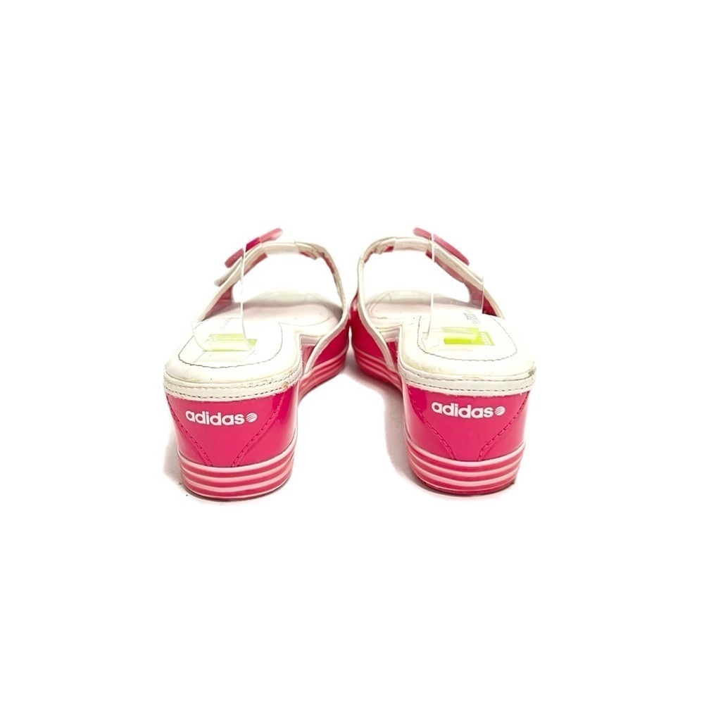 ADIDAS | Vintage Y2K pink patent leather button platform sporty wedge sandals - Picture 7 of 8